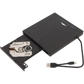 EBTOOLS External CD DVD Drive, USB3.0 Portable CD DVD Burner External Optical Drive, Compact USB DVD Player for Laptop Desktop PC