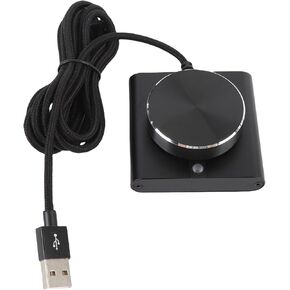 USB Volume Control Knob for PC, One Key Mute Function, Volume Adjustment Knob, with USB Cable, External Media Adjustment Controller
