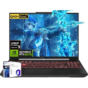 ASUS TUF Gaming A16 Laptop, AMD Ryzen 9 7940HX(Beat i9-13900H), NVIDIA RTX 4070, 16" 2560x1600 QHD+ 165Hz, 64 GB DDR5, 2 TB SSD, Windows 11 Pro, Office Pro, FA607PI-AS94