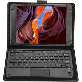 aqxreight Keyboard with Touchpad for 7/8-Inch Tablets Compatible with Systems Ultra Slim Design Built-in Protective Case Battery Life up to 75 Hours