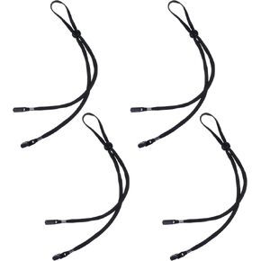 4pcs Adjustable Hat Straps, Suitable for Outdoor Activities Anti-Lost Windproof Secure Fit Accessories for Sports and Activities Black