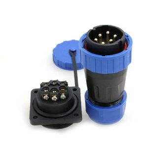 Eonvic TY28 Square Connector 3 Pin Quick Disconect Solder Free Screw Panel Mount Male Plug Female Socket IP68 Waterproof Circular Connector
