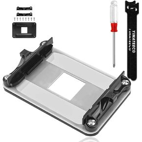 CPU Fan Bracket AM5 CPU Cooler Fan Brackets Heatsink Retainer Motherboard Mounting Support Bracket Buckle for AMD AM5 AM4 Backplate Motherboard (4 Pack, Black)