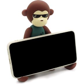 Soyizom Funny Animal Monkey Phone HolderStand Phone Supporter for All Phone Mini Ipad ，Angle Adjustable Cartoon Cell Phone for Smartphones Desk Tablets Phone Holder，Green