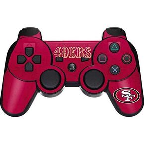 Skinit Decal Gaming Skin Compatible with PS3 Dual Shock Wireless Controller - Officially Licensed NFL San Francisco 49ers Distressed Design