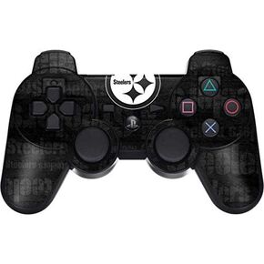 Skinit Decal Gaming Skin Compatible with PS3 Dual Shock Wireless Controller - Officially Licensed NFL Pittsburgh Steelers Black & White Design