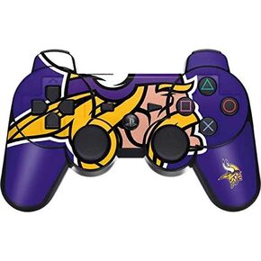Skinit Decal Gaming Skin Compatible with PS3 Dual Shock Wireless Controller - Officially Licensed NFL Minnesota Vikings Retro Logo Design