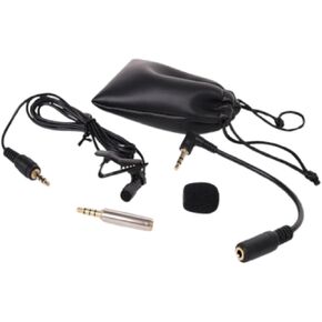 Lapel Microphone Lapel Mic Mini Omnidirectional with 3.5mm Jack Collar Mic for Video Conference Vlog Live Stream Interview