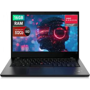 Lenovo ThinkPad L14 Laptop Home Business, 14" Display Screen, AMD Ryzen 3 PRO 4450U 2.5GHz Up to 3.7GHz, 16GB RAM, 512GB SSD, Webcam, Windows 10 Pro(Renewed)
