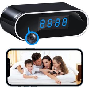 Home Security Camera HD 1080P Indoor with Clock Detector, WiFi Smart Camera with Night Vision,Motion Detection