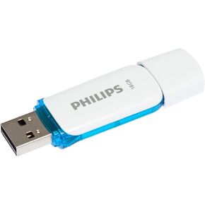 PHILIPS 16GB Flash Drive, Snow Edition USB 2.0 - White/Blue