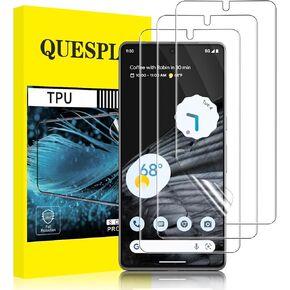 3 Pack for Google Pixel 7 Pro Screen Protector [Not Glass], [Ultra-Thin] [Support Fingerprint Unlock] Full coverage TPU Flexible Screen Protector