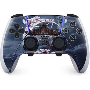Skinit Decal Gaming Skin Compatible with PS5 DualSense Edge Pro Controller - Officially Licensed Gothic Queen with Silver Dragon by Nene Thomas Design