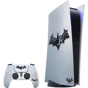 Skinit Skinit Gaming Gaming Skiner مع حزمة PS5 - Comics DC Comics مرخص رسميًا Arkham Origins Batman Design