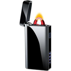 SKRFIRE Electric Arc Lighter – Windproof USB Rechargeable Plasma Torch with Multi-Mode Flashlight, Digital Battery Indicator, Ideal for Hiking, Grilling & Everyday Use (Colors)