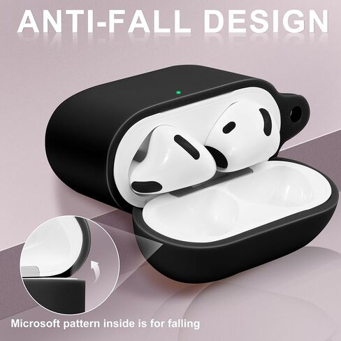 for Airpods 4 Case 2024 with Cute Keychain for Women Girly, Soft Silicone Protective Apple AirPods 4th Generation Cases Cover for Airpod iPod 4th Gen, Anti-Scratch, Front LED Visible, Rose Gold in Kuwait