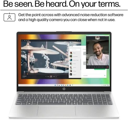 HP 15.6 "FHD Touchscreen Business Business Business Captop ، Lifetime Microsoft Office 2024،10-Core Intel I7-1355U ، Iris XE Graphic Wi-Fi6 ، Win 11 Pro W/Natural Silver ، W/BTPAccessory (16GB RAM | 512GB PCI SSD) in Kuwait