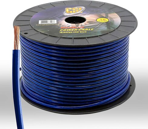 Sound Around 10 Gauge Power Ground Cables -250 ft, 10mm² Silver-Tinned Oxygen Free Copper Cable Multi-Strand Construction Ideal for HighPowered Systems Durable Translucent Jacket GSI GPC10BL250 (BLUE) in Saudi Arabia