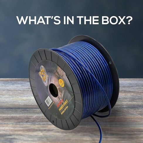 Sound Around 10 Gauge Power Ground Cables -250 ft, 10mm² Silver-Tinned Oxygen Free Copper Cable Multi-Strand Construction Ideal for HighPowered Systems Durable Translucent Jacket GSI GPC10BL250 (BLUE) in Saudi Arabia