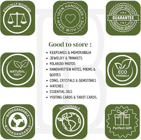 Great Birthday Gift Ideas Handmade Decorative Wooden Jewelry Box Jewelry Organizer Keepsake Box Treasure Chest Trinket Holder Watch Box Storage Box Housewarming Gifts Women (Natural Finish) in Saudi Arabia
