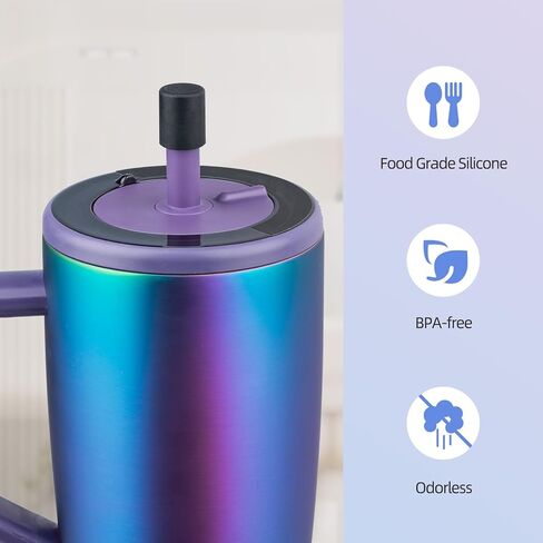 2 Pack Magnetic Straw Caps Compatible with BrüMate All Era and Resa Tumblers, Silicone Straw Caps Toppers Compatible with Brumate Accessories, Covers Protectors BPA Free (Black) in Kuwait