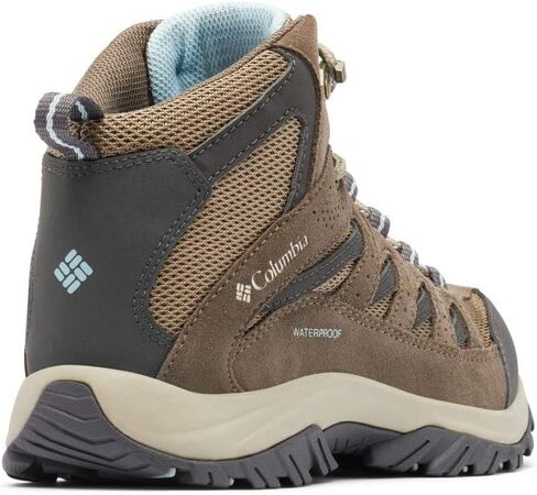 Columbia Women's Crestwood Mid Waterproof Hiking Boot, Nori/Peach Blossom, 10 M US in Saudi Arabia