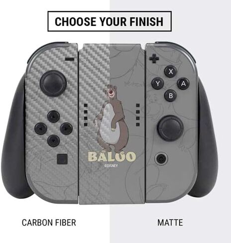 Skinit Decal Gaming Skin Compatible with Nintendo Switch Bundle - Officially Licensed Disney Jungle Book Baloo Portrait Design in Saudi Arabia