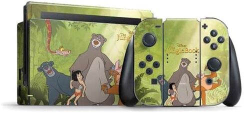 Skinit Decal Gaming Skin Compatible with Nintendo Switch Bundle - Officially Licensed Disney Jungle Book Baloo Portrait Design in Saudi Arabia