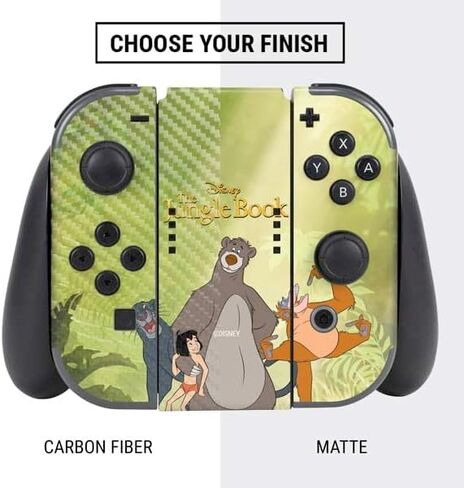Skinit Decal Gaming Skin Compatible with Nintendo Switch Bundle - Officially Licensed Disney Jungle Book Baloo Portrait Design in Saudi Arabia