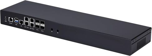 Qotom Barebone System Mini PC Q20342G9 1U Rack 4X 10G SFP+ 5X i226V B3 2.5G LAN Atom C3808 12 Cores Processor 2.0 GHz in Kuwait