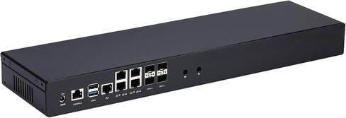 Qotom Barebone System Mini PC Q20342G9 1U Rack 4X 10G SFP+ 5X i226V B3 2.5G LAN Atom C3808 12 Cores Processor 2.0 GHz in Kuwait