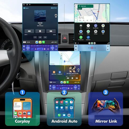 Android 13 Car Radio for 2+32G Ford Mustang 2010-2014 9.7'' 1280 * 720 Touchscreen Car Stereo with Carplay Android Auto Backup Camera Mirror Link GPS Navigation WiFi 6 Bluetooth 5.4 FM SWC in Saudi Arabia