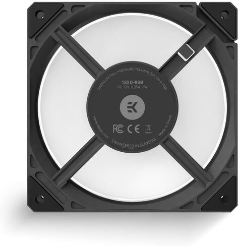 EKWB EK-Loop FPT 120mm Fan, 550-2300 RPM, Digital RGB, Black, 3-Pack in Saudi Arabia