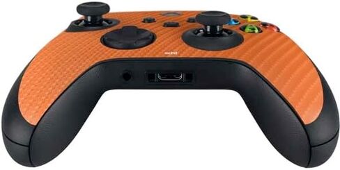 Skinit Decal Gaming Skin Compatible with Xbox Series X Controller - Orange Carbon Fiber Specialty Texture Material Design in Saudi Arabia