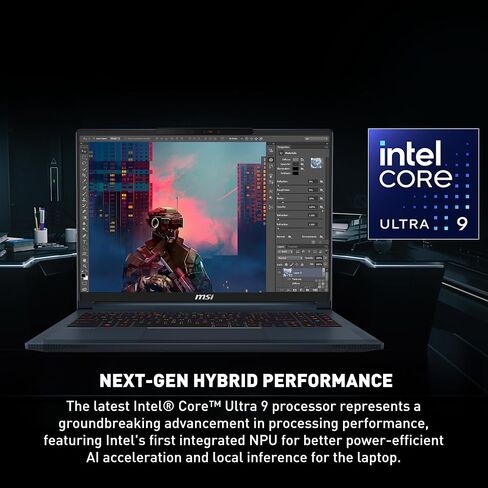 كمبيوتر محمول للألعاب MSI Stealth 16 AI Studio مقاس 16 بوصة 120 هرتز MiniLED: Intel Core Ultra 9، NVIDIA Geforce RTX 4090، 64 جيجابايت DDR5، 2 تيرابايت NVMe SSD، Thunderbolt 4، Cooler Boost Trinity+، Win 11 PRO: Star Blue A1VIG-026US in Saudi Arabia
