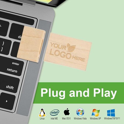 Wooden Custom USB Flash Drive 2GB 5 Pack, JBOS Wood Customized USB Thumb Drives 2GB Personalized Logo USB Stick Bulk Ideal Present for Wedding Event Items (Walnut，Maple，Bamboo) in Kuwait