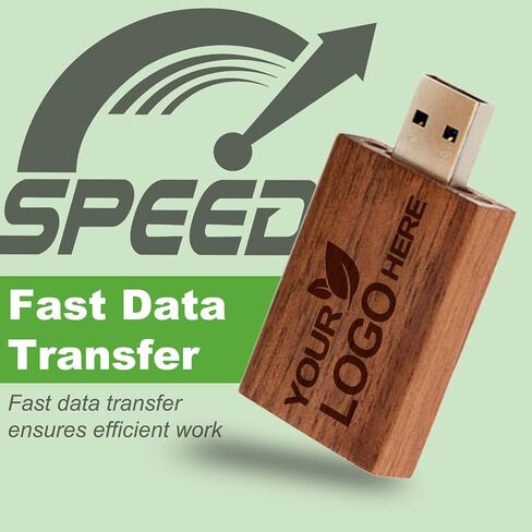 Wooden Custom USB Flash Drive 2GB 5 Pack, JBOS Wood Customized USB Thumb Drives 2GB Personalized Logo USB Stick Bulk Ideal Present for Wedding Event Items (Walnut，Maple，Bamboo) in Kuwait