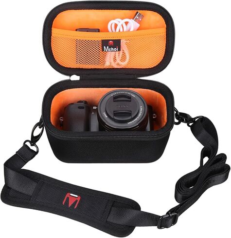 Mchoi Hard EVA Travel Case for Sony Alpha a6000/a6400/a6600/a6100/a5100 Mirrorless Digital Camera, Case Only, New Version, Orange in Saudi Arabia