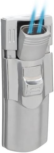 Visol Phantom Chrome Matte Double Torch Plame Flame Lighter in Kuwait