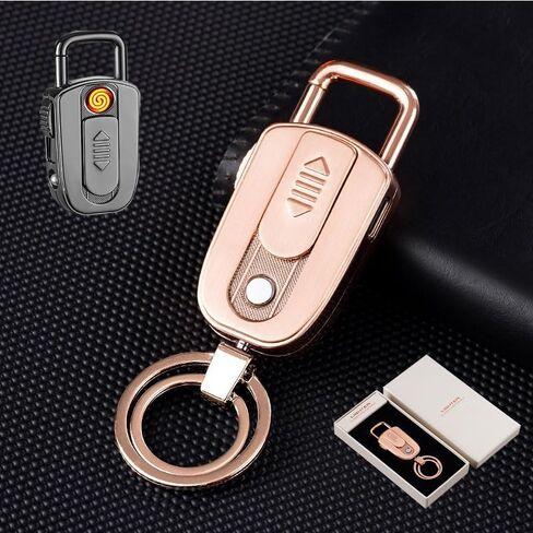 ولاعات سلسلة Keychain ، ولاعات المقاومة للرياح ، ولخات فريدة من نوعها ، ولاعات كهربائية قابلة لإعادة الشحن ، والولاعات الباردة ، وشاحن USB ولاعة السجائر (الذهب) in Kuwait