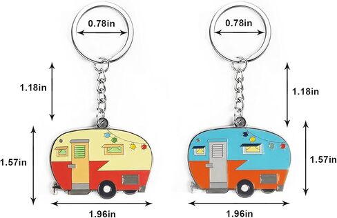 Haigoo Camper Keychain Happy RV Keychain Set for Men Women Teenager Camper Lover Travel Trailers Vacation Couples Jewelry Gift Camping Accessories in Kuwait