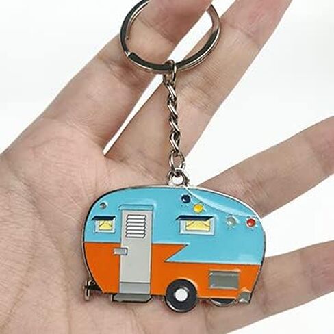 Haigoo Camper Keychain Happy RV Keychain Set for Men Women Teenager Camper Lover Travel Trailers Vacation Couples Jewelry Gift Camping Accessories in Kuwait