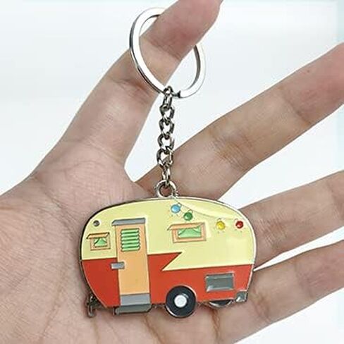 Haigoo Camper Keychain Happy RV Keychain Set for Men Women Teenager Camper Lover Travel Trailers Vacation Couples Jewelry Gift Camping Accessories in Kuwait