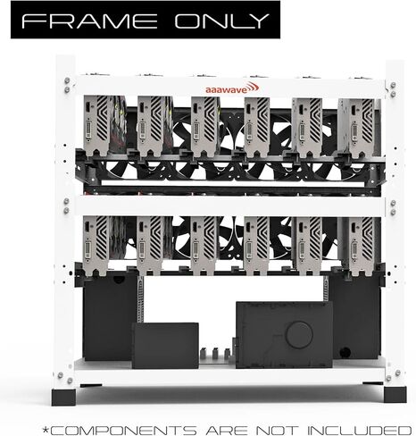 حزمة خاصة - AAAWAVE 12GPU إطار منصة تعدين الإطار المفتوح و Titanium Micro PD560 500GB 2.5 "SATA III SSD (أبيض) in Kuwait