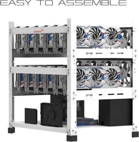 حزمة خاصة - AAAWAVE 12GPU إطار منصة تعدين الإطار المفتوح و Titanium Micro PD560 500GB 2.5 "SATA III SSD (أبيض) in Kuwait