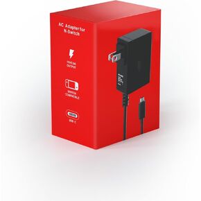 شاحن سريع 10 قدم لشاحن التبديل Nintendo ، USB C Type C Power Adapter متوافق مع سلك مزود الطاقة Nintendo Switch/Lite OLED ، و 15 فولت/2.6A يدعم وضع التلفزيون ومحطة Dock