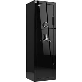Fireproof Safe with Digital Lock – Heavy-Duty 8.12 cu.ft Large Gun Safe for Home, Office & Business | Secure, Durable & Stylish Design | Waterproof & Burglar-Proof (BLACK)
