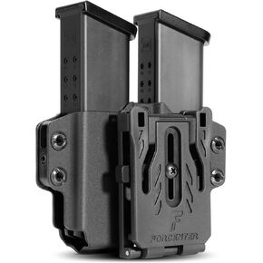 Kydex Magazine Holder,Forcenter OWB Double Magazine Pouch,Universal Magazine Holster for Glock/S&W/Ruger/Sig Sauer/Taurus/H&K/Springfield/CZ/1911 Mags