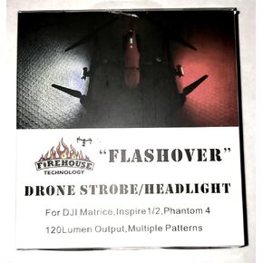 Firehouse Technology Flashover Drone Strobe Kit (Set of Two) Police/Fire Strobe Light Bar Set - White/Blue/Red Strobe Emergency Lighting