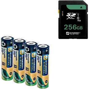 Synergy Digital Accessory Kit, Compatible with Kodak Pixpro FZ45 Digital Camera Includes: KSD256GB Memory Card, SB201 Battery